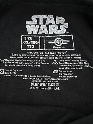 Star Wars T Shirt Han Solo Millennium Falcon Black Short Sleeves