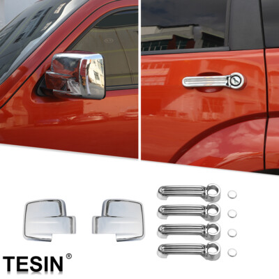 Mirror Shell Door Handle Trim For 2007-12 Dodge Nitro & Jeep Liberty Accessories