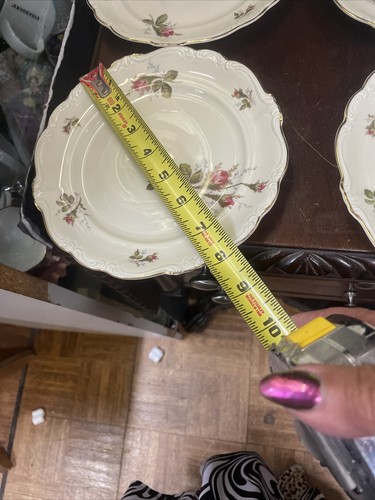 rosenthal china Moss Rose Roses pompador ivory china Set 4 Salad Plates Floral - Picture 10 of 10