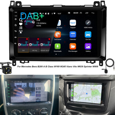 Mit DAB+ 9'' Autoradio NAVI GPS Für Mercedes Benz A B Klasse Viano VITO Android
