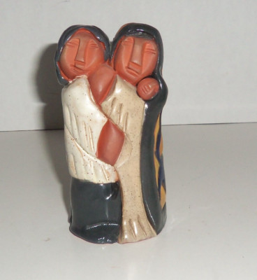 Signed Keena Mohawk Pottery Figurine Native American Canadian Indigenous