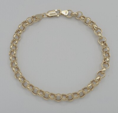 585 Gold Armband 20cm Rundanker 5,7mm Breit 14 Karat Gelbgold NEU 4,74g