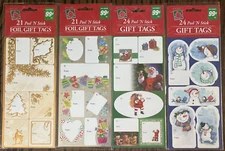 Vintage 90 ct Christmas Peel ‘n Stick Gift Tags Paper Magic Group Made in USA