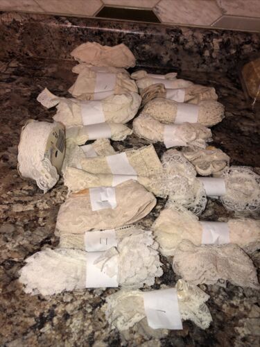 Vintage Large Lot of Lace Trim for Edges, Dresses, Dolls, Costumes - Picture 1 of 5