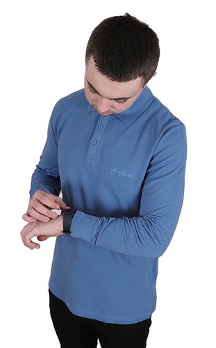 Herren Poloshirt Premium Baumwolle langarm normale Passform Größen S-4XL - Bild 12 von 68