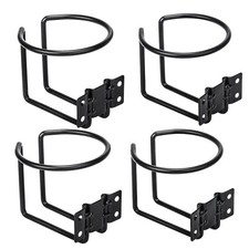 4 Pcs Black Coating Ring Boat Cup Holderstainless Steel Universal Drink Holders