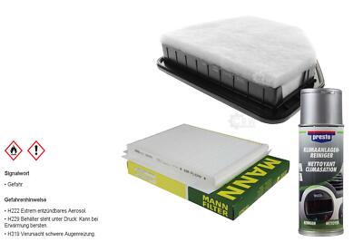 MANN-FILTER Paket + Presto Klima-Reiniger für Chevrolet Captiva C100 C140 Antara