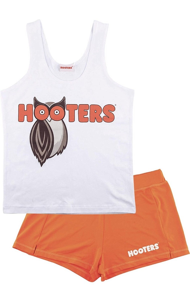 Hooters タンクトップとショーツセット HOOTERS COSTUME OUTFIT FOR WOMEN, Includes White Tank Top