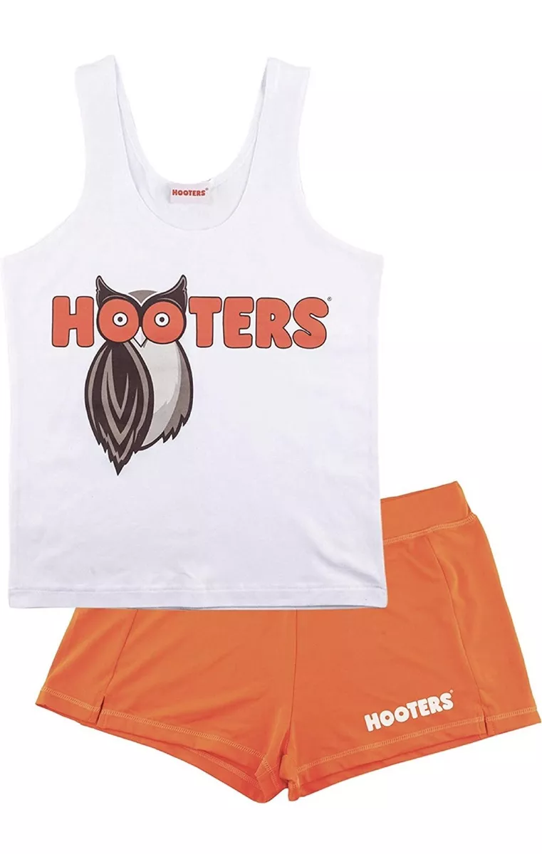 HOOTERS COSTUME OUTFIT FOR WOMEN, Includes White Tank Top And