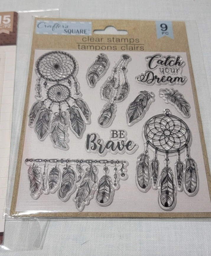 Paquete de 2 - Estampillas acrílicas transparentes - Nuevas en paquetes - Nuevo stock antiguo Foto 3 de 4