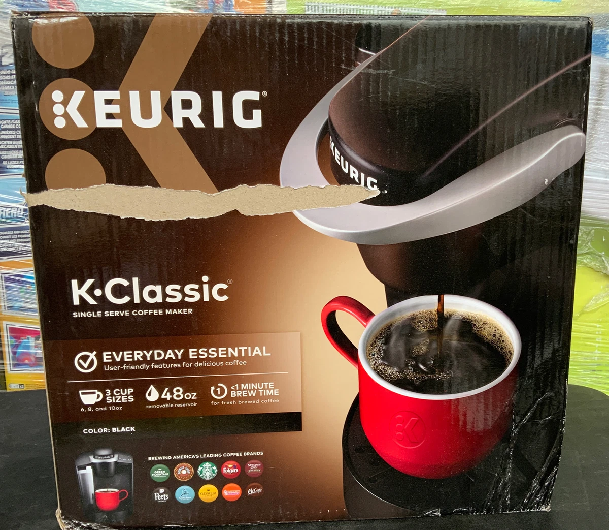 Keurig K-Classic Single Serve K-Cup Pod Coffee Maker Black