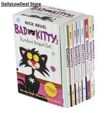 Bad Kitty's Purrfect 8 Book Box Set by Nick Bruel FAST FREE SHIPPING