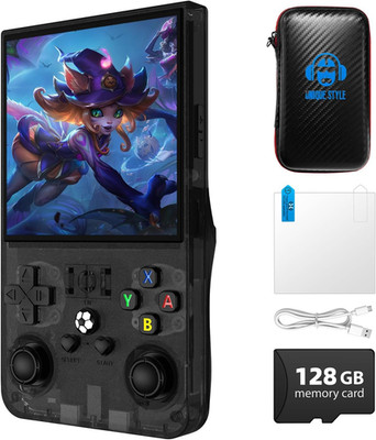 R36MAX Retro Game Console, 4.0 Inch Retro Gaming Console with 128GB Memory, Vide