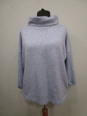 Opus Strick Pullover Rollkragen kastig Langarm blau Gr.44 (G310-10)