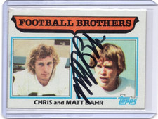 MATT BAHR NFL Browns 1982 Topps Auto Autographed Signed #263 Card