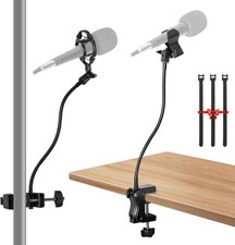 Microphone Stand, Flexible Gooseneck Mic Stands with Desk Clamp, 360 Adjustab...