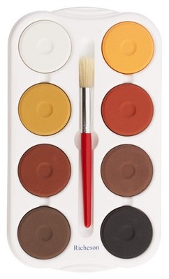 Large Tempera Cakes Set of 8 Assorted Colors 21/4 x 11/16 in