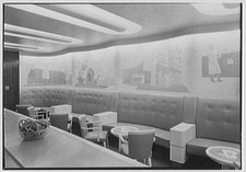 New York City Chrysler Building Seagram's Distillers Corp 1939 Bar Mural Detail