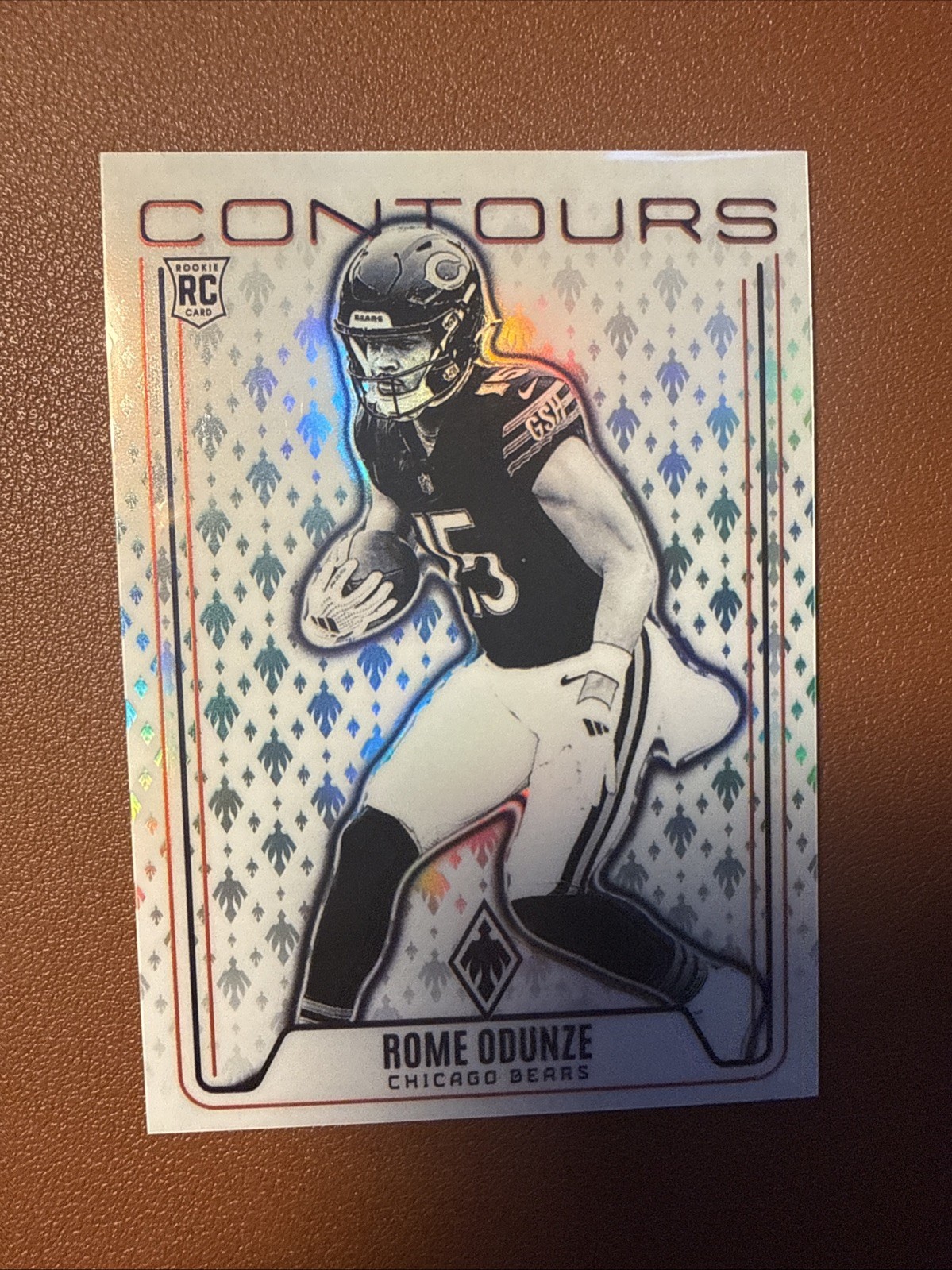 2024 Panini Phoenix Contours Rome Odunze #CON-ROE Teal /40 (RC)