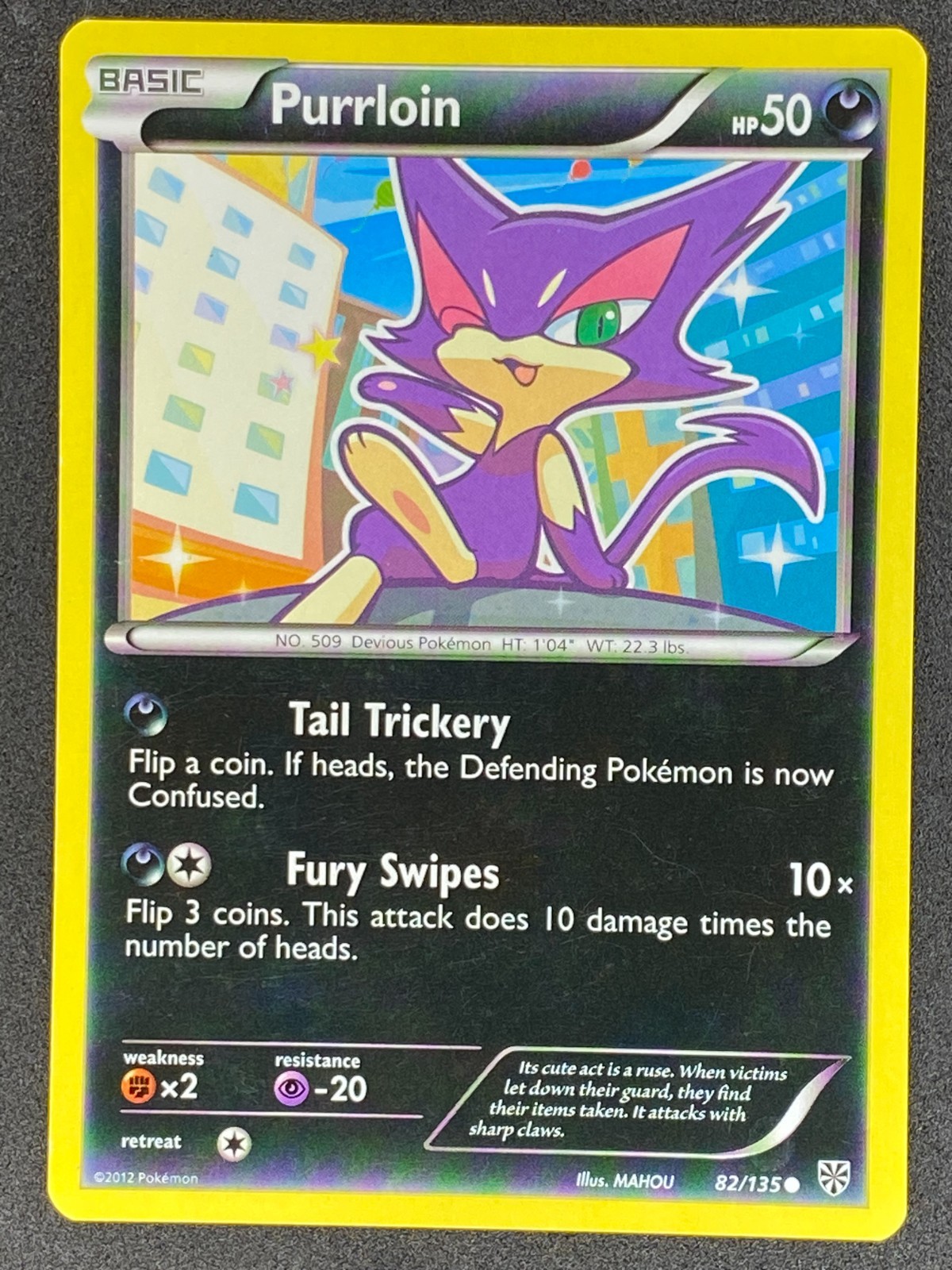 Pokémon Purrloin 82/135 PLS Plasma Storm LP/NM
