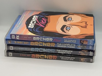 Archer DVD LOT The Complete Season ONE TWO THREE FIVE VICE Bluray LOT TV SERIES