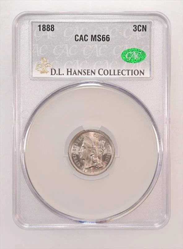 1888 3cN CACG MS 66 - Image 3 of 3