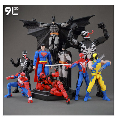 9PCS 3D Printed Action Figures Dummy13 Lucky13 Model Toys