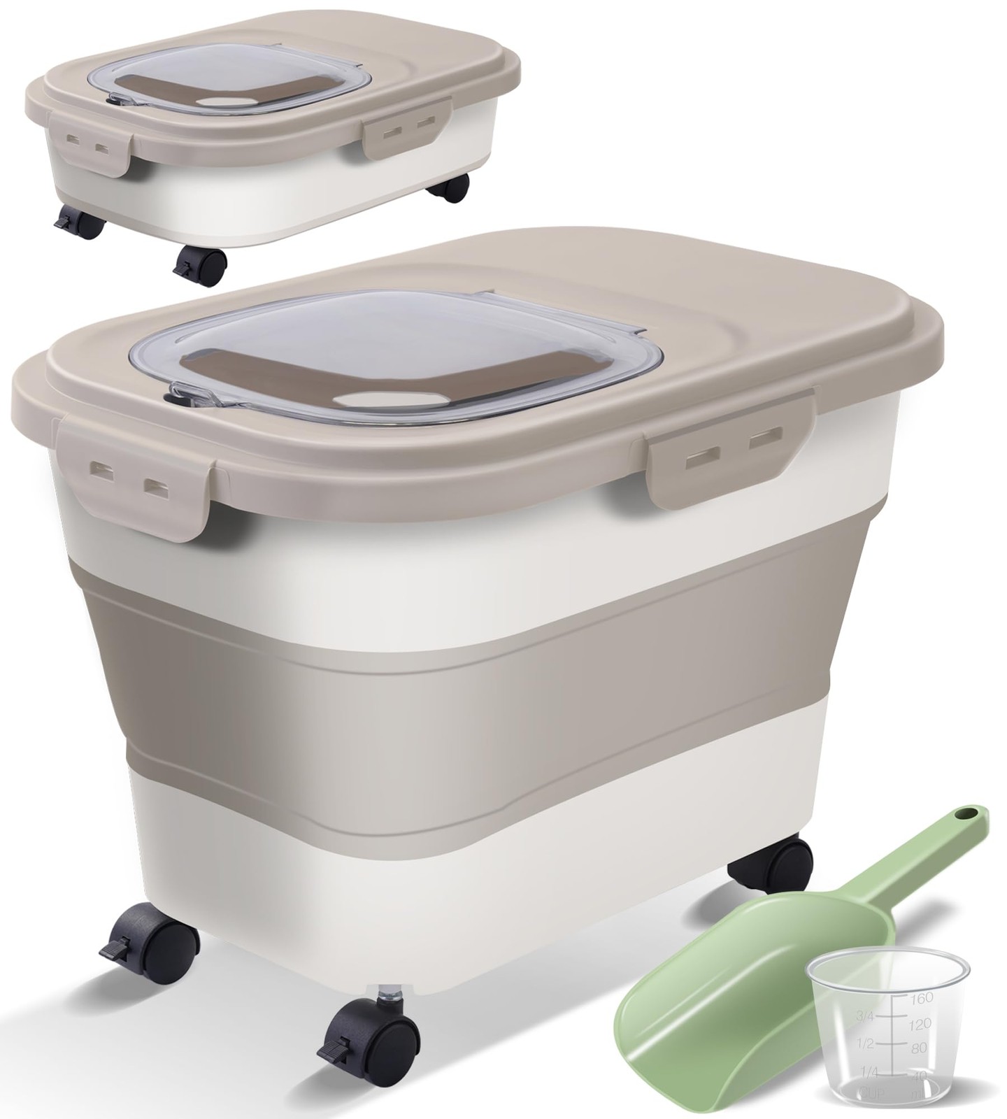 Storage Container, Airtight 30 35 Lbs Rice Cereal Flour ...