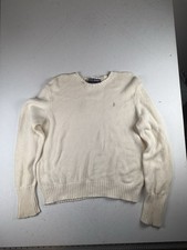 Vintage Ralph Lauren Polo Sport Knit Cream Sweater Size L - STAINED