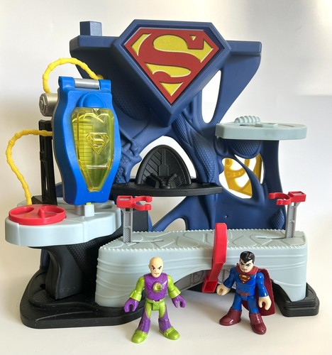 Fisher Price Imaginext DC Super Friends Superman Lair Fortress W/Superman & Lex - Picture 2 of 6