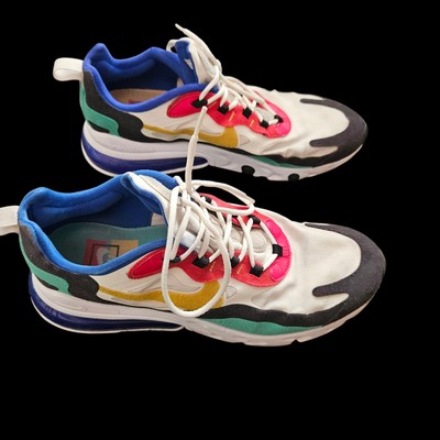 Nike Air Max 270 React Men Size 10 AO4971-002 Bauhaus White Gold Multi Shoes