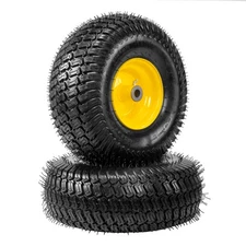 2pcs 15x6.00-6 Lawn Mower Garden Turf Tires & Wheels 4 Ply 15x6-6 15x6x6
