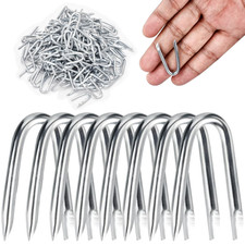 Wire Staples 80Pcs Steel Fence Staple Nails U Shaped Nails 1-1/4'' U Staples for