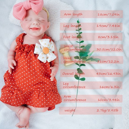 16.93'' Silikon Reborn Puppe Silikon Puppe Handwerk Kinderspielzeug Geschenke - Bild 2 von 16