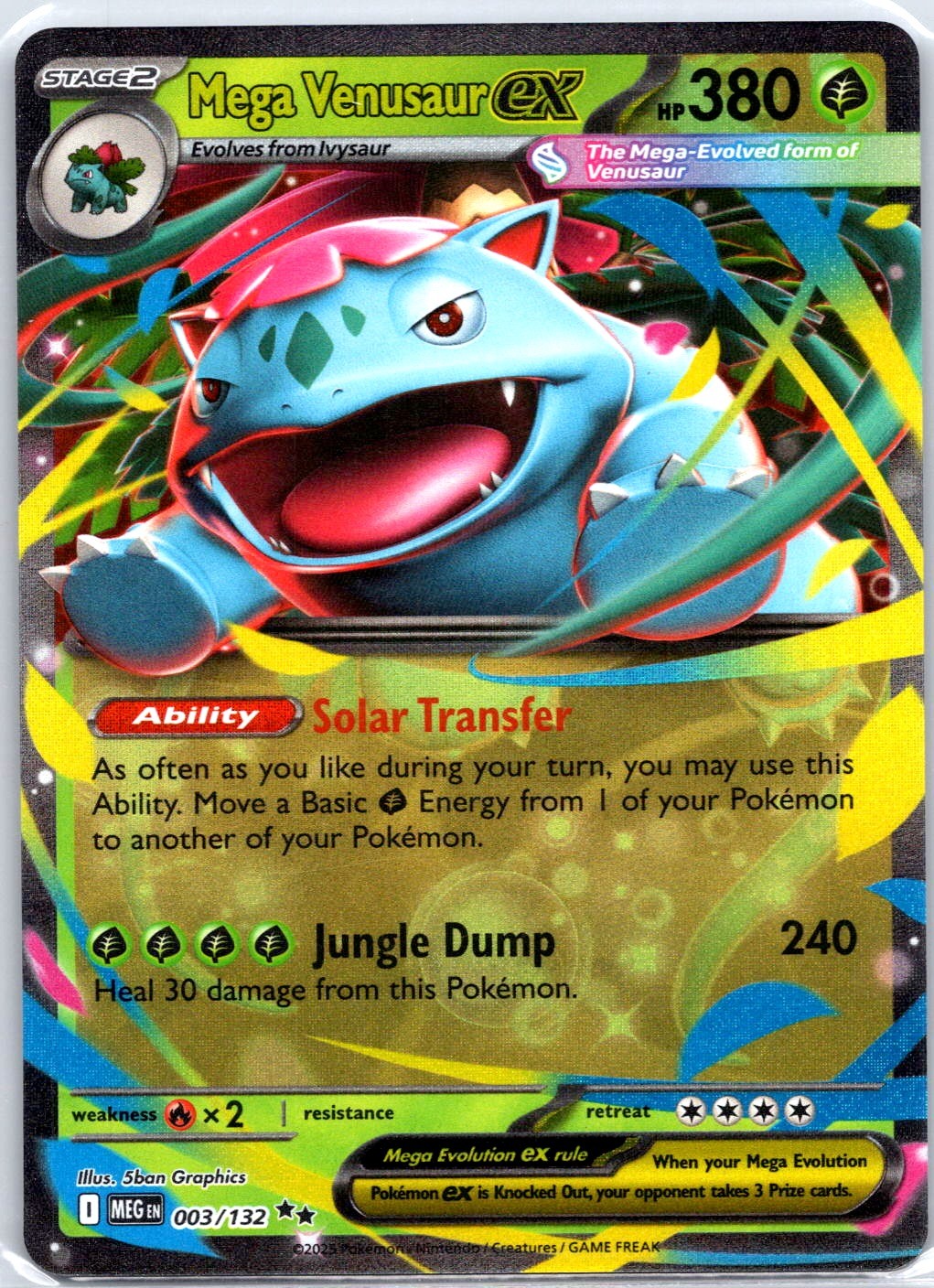 Mega Venusaur ex Double Rare ME01: Mega Evolution 003/132 NM