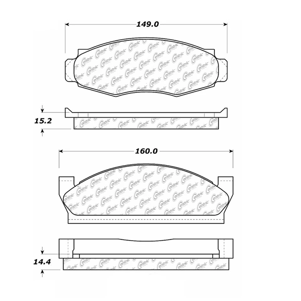 Juego de pastillas de freno de disco delanteras rotor de freno de disco para 1979-1979 AMC Concord Foto 3 de 4