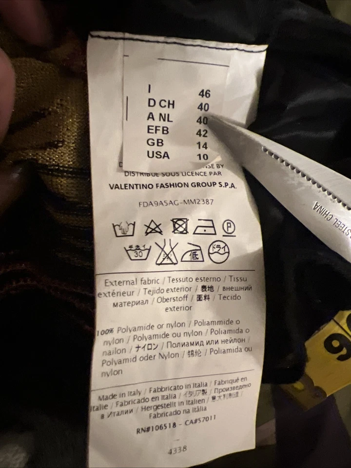 Vestido largo Missoni para mujer talla 46 multicolor maxi metálico espalda abierta 10 Foto 3 de 4