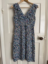 Jigsaw Womens UK10 100% Silk Floral Dress
