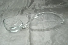 Vtg Fostoria Smith Imperial Hand Blown Clear Glass 12" Punch Bowl Ladle Pour Lip
