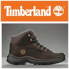NUEVAS Botas para Hombre Talla 14M, Timberland Blancas Cornisa Impermeables Medio Senderista BOTA MARRÓN.