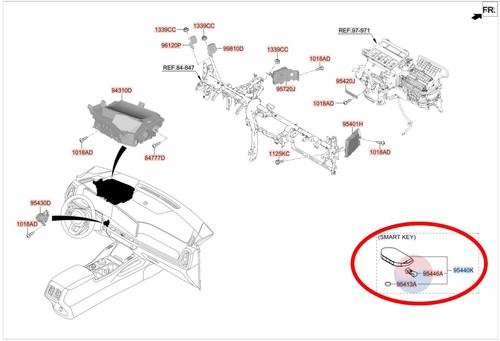 Original OEM FOB Smart Key (4 + 1 botón) 95440 P2010 para Kia Sorento 20 ~ 24 - Imagen 4 de 4