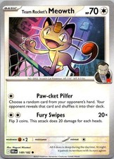 2025 Team Rocket's Meowth 149/182 Common Destined Rivals Pokemon