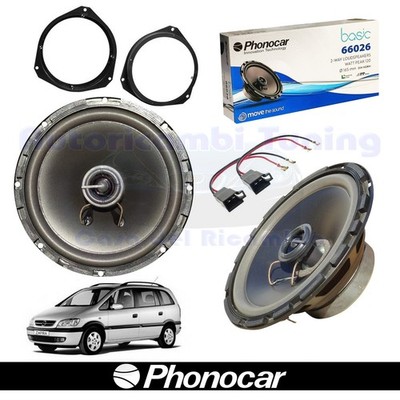 PHONOCAR 66026 2-Way Coaxial Car Speakers 165mm 60W For OPEL Zafira A
