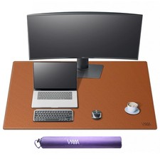 Leather Desk Pad, 40  x 24  XXL Large Desk Mat, Large Mouse Pad on Top of Des...