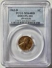 1963-D Lincoln Cent ~ PCGS MS64RD ~ DDO FS-101 ~ (FS-025.8)
