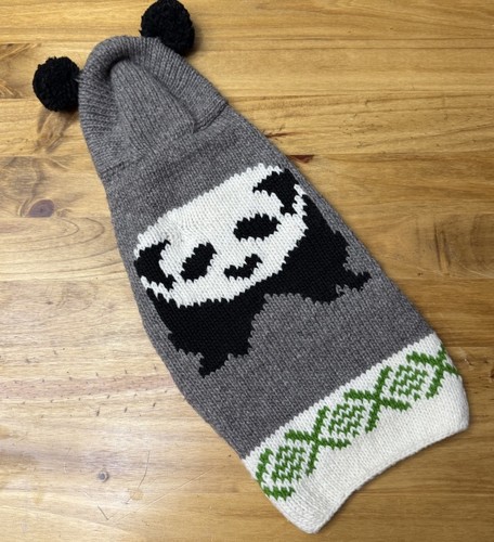 Wool Dog Sweater Panda Nepal S/M