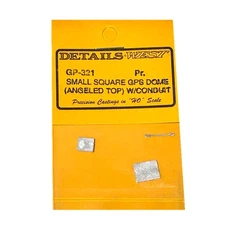 NEW Details West GP-321 Small Square GPS Dome (Angled-Top) with Conduit HO Scale