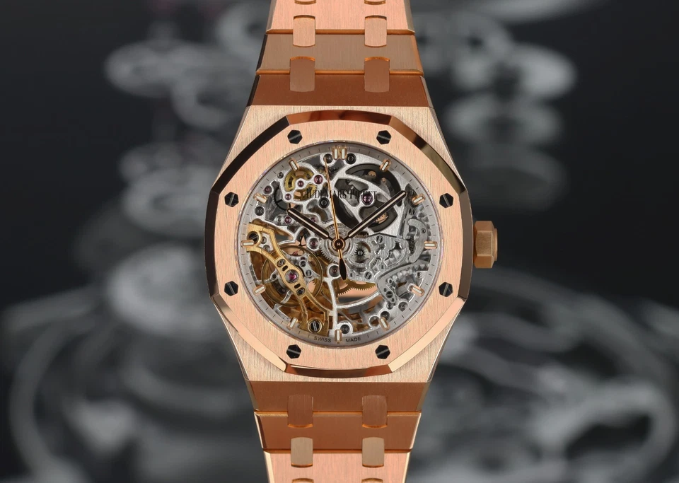 Rueda de equilibrio doble calada AP Royal Oak oro rosa de 18 quilates 15467OR.OO.1256OR.01 Foto 4 de 4