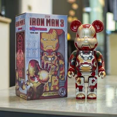 Bearbrick 400% Iron Man 3 Battle Damage IronMan3 Bear High 11 Inch