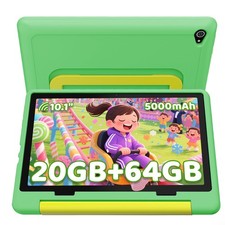 10.1 Inch tablet for kids 20GB RAM 64GB ROM TF 1 TB IPS LCD Android 15 Green